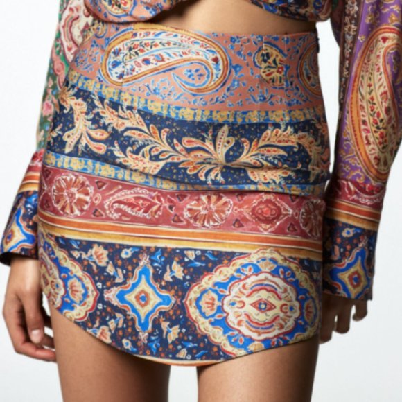 ZARA | Printed Mino Skirt - Picture 6 of 9